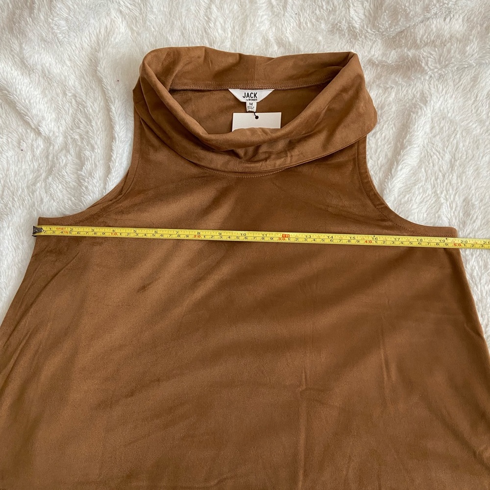 Jack by BBDakota, faux suede cowl neck crop vest/shell, M - Picture 5 of 5